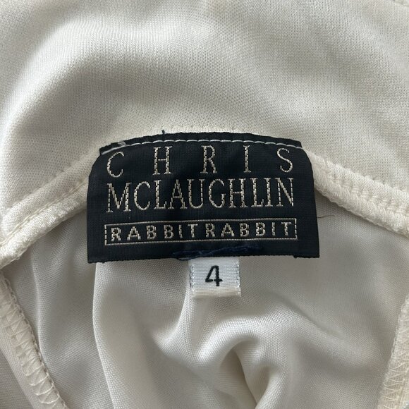 Vintage Chris McLaughlin White Dress - Size 4 - Picture 3 of 3